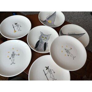 M Magenta Rae Dunn Halloween themed Dessert dishes Set 7